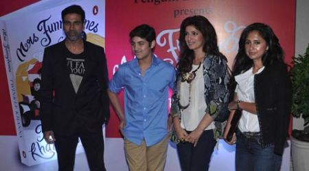 Twinkle Khanna, Mrs FunnyBones, Akshay Kumar, Aarav, Rinke Khanna, Twinkle Khanna book launch