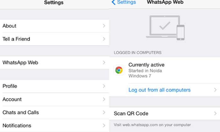 Whatsapp web deals for iphone