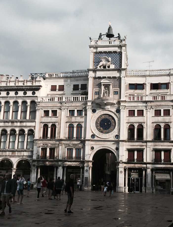 Clock tower in Venice, an early renaissance building (Source: Jyotsna Mohan Bhargava)