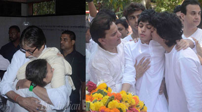 Big B, Anil Kapoor At Aadesh Shrivastava’s Funeral; Wife Vijeta, Sons ...