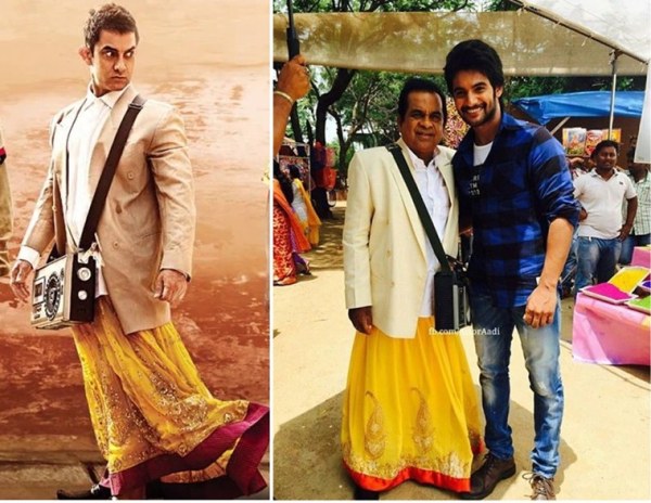 Aamir Khan, Pk, Aamir Pk, Aamir Khan Pk, Aamir Pk Look, Brahmanandam, Garam, Garam Movie, Brahmanandam PK, Brahmanandam Pk Look, Brahmanandam Aamir PK Look, Brahmanandam PK First Look, Brahmanandam Pk movie, Brahmanandam Garam Look, Brahmanandam Garam Movie Look, Entertainment news