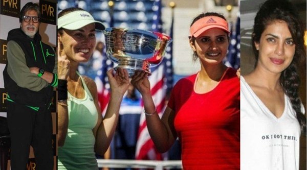 Sania Mirza, Sania Mirza win, Amitabh Bachchan, Priyanka chopra, Farhan Akhtar, farah Khan, Varun Dhawan, Rahul Bose, Genelia Deshmukh, Riteish Deshmukh, Sania mirza Win US open, Sania Mirza Wimbledon championships, Entertainment news