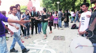 art college, delhi art college, delhi art college protest, delhi college of art, student protest, delhi news, india news