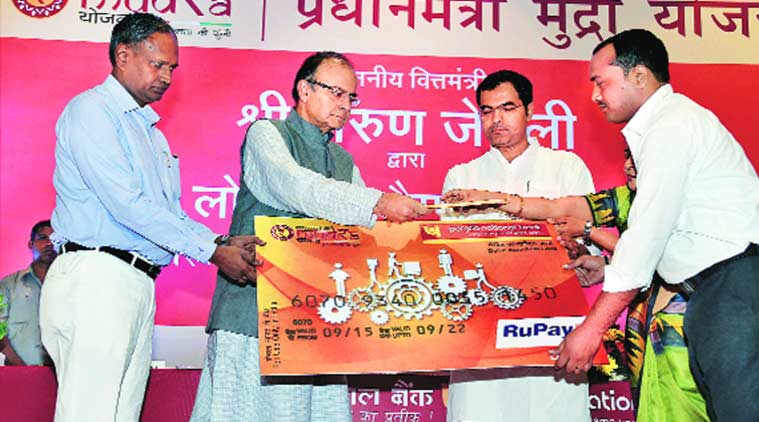 Arun Jaitley, MUDRA, MUDRA scheme, self employment, micro businesses, small businesses, Pradhan Mantri MUDRA Yojana, MUDRA, indian express, business news