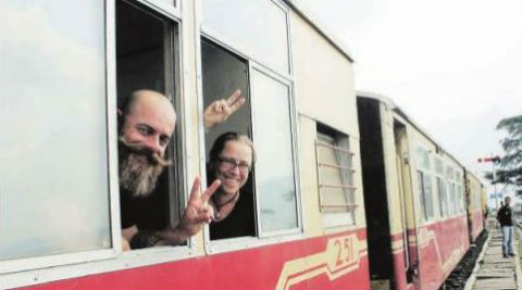 toy train with passengers