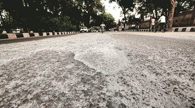 delhi, delhi roads, delhi road conditions, condition of delhi roads, roads in delhi, road conditions in delhi, delhi news, india news, indian express