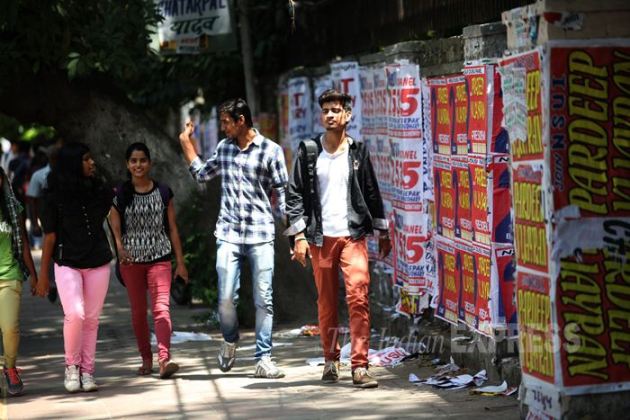 Du Election, DUSU, Du Election 2015, Delhi University, DUSU 2015, Delhi university Campus, BJP, AAP, Du Students union, Delhi University Election, Chhatra Yuva Sangharsh Samiti, CYSS, ABVP, NSUI, AISA, Du election Candidates, Dusu candidates, Dusu rally, Dusu news, Delhi News