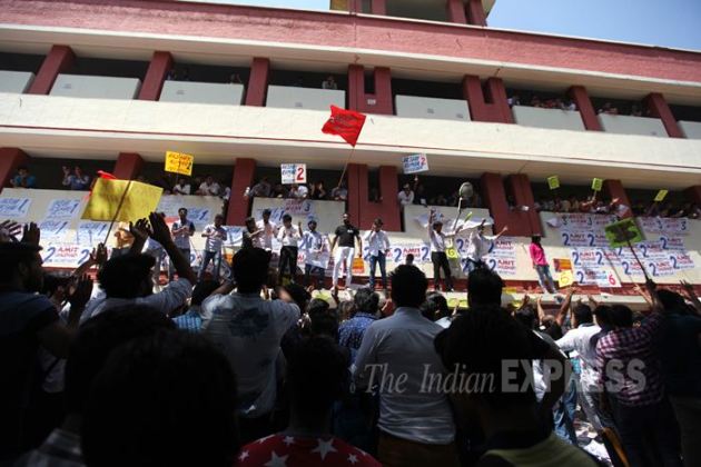 Du Election, DUSU, Du Election 2015, Delhi University, DUSU 2015, Delhi university Campus, BJP, AAP, Du Students union, Delhi University Election, Chhatra Yuva Sangharsh Samiti, CYSS, ABVP, NSUI, AISA, Du election Candidates, Dusu candidates, Dusu rally, Dusu news, Delhi News