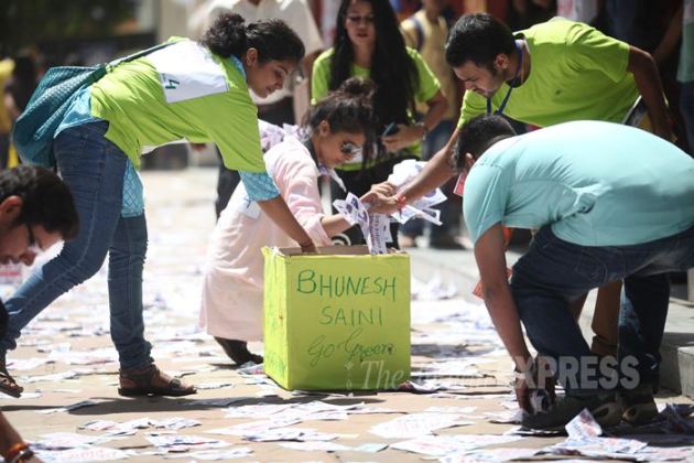 Du Election, DUSU, Du Election 2015, Delhi University, DUSU 2015, Delhi university Campus, BJP, AAP, Du Students union, Delhi University Election, Chhatra Yuva Sangharsh Samiti, CYSS, ABVP, NSUI, AISA, Du election Candidates, Dusu candidates, Dusu rally, Dusu news, Delhi News