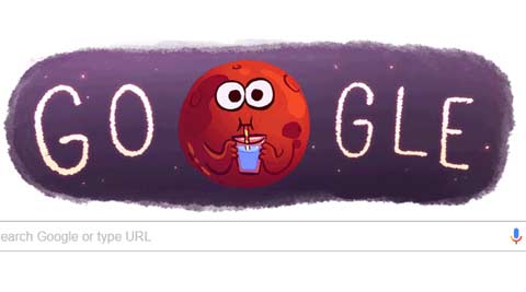 Google Doodle celebrates evidence of water on Mars