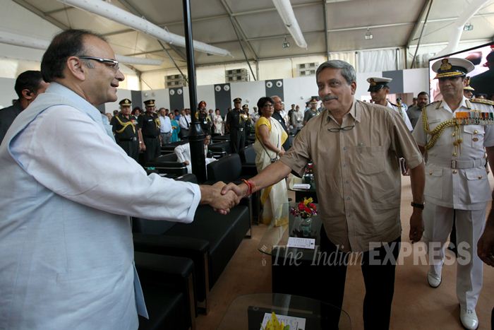 Shauryanjali, Shauryanjali Exhibition, Shauryanjali inauguration, Shauryanjali Exhibition Begins, Arun Jaitley, Manohar Parrikar, Arup Raha, MMS Rai, RK Dhowan, Indo Pak War Exhibition, Indo Pak war 1965, Indo Pak war Golden jubilee, India gate, indian Army, indian navy, Indian Air Force, Indian Soldiers, Indo Pak 1965 war Demostration, Indo Pak war Demo, India Pakistan War 1965