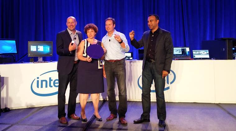 Gregory Bryant, Kirk Skaugen and Navin Shenoy introduce the 6th Intel Core processors at IDF15 in San Francisco in mid-August. (Source: Nandagopal Rajan)