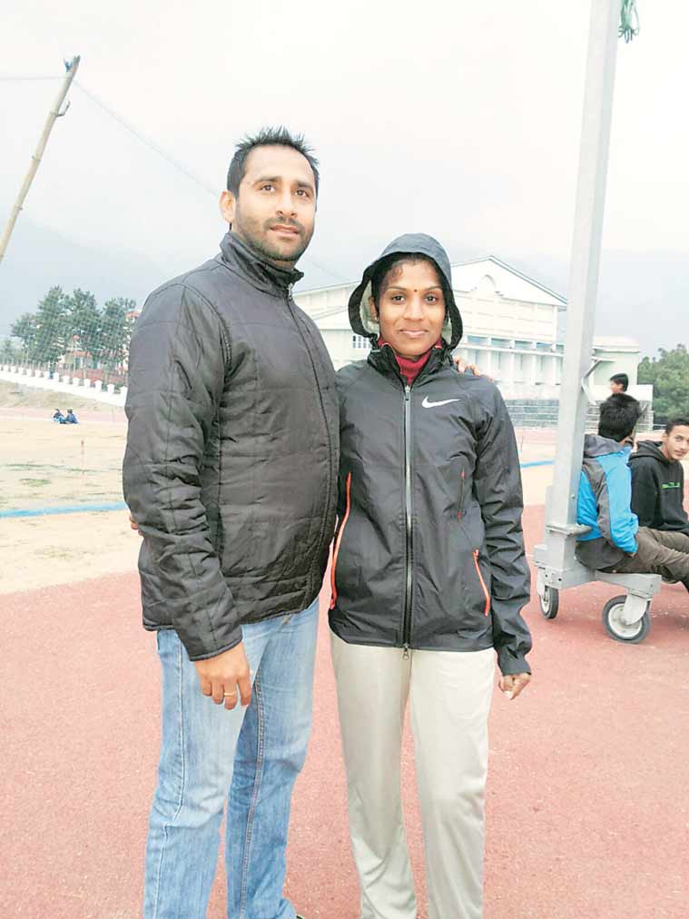 Jaisha with her husband and coach Gurmeet Singh.