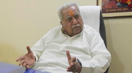 keshubhai patel, somnath temple trust, somnath temple, keshubhai patel chairman somnath temple trust, gujarat, gujarat news, indian express, india news