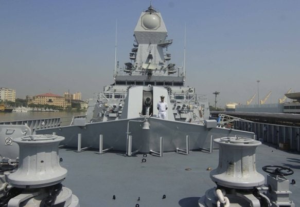 INS Kochi, INS kochi pictures, Indian Navy, India warship, India stealth destroyer, INs kochi destroyer, INS kochi commissioned, mumbai dockyard, india news, india defence news