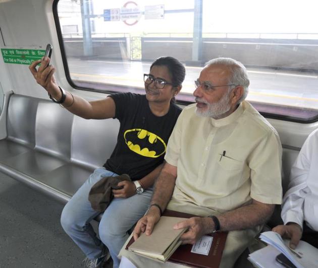 Prime Minister Narendra Modi Travels By Metro To Inaugurate Badarpur Faridabad Extension Line 7181