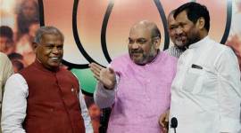 bihar elections, bihar polls, Jitan Ram Manjhi, Ram Vilas Paswan, bihar election 2015, NDA, Bihar BJP, BJP seat sharing, bihar news, india news, latest news, top stories
