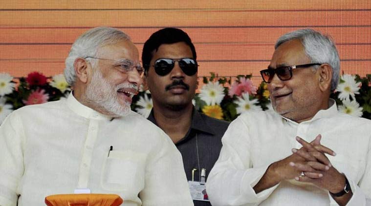 Prime Minister Narendra Modi and Bihar CM Nitish Kumar in Bihar. 