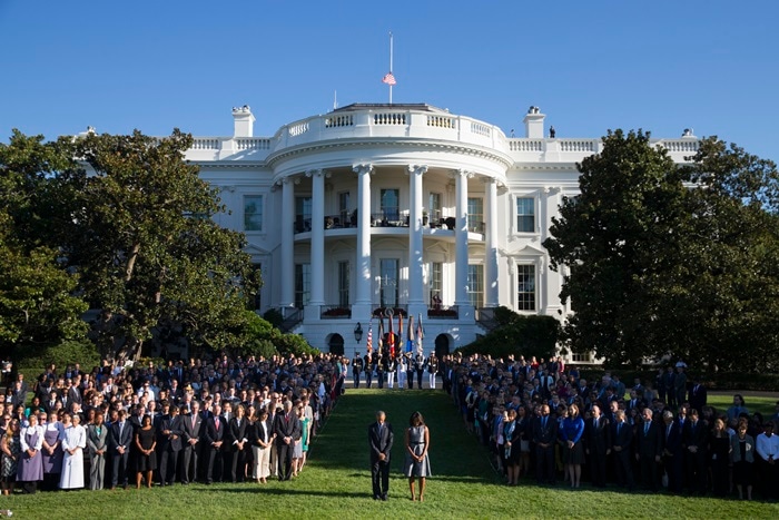 World Trade Center, September 11, Barack obama, Michelle Obama, 9/11 attack, 9/11 attack Anniversary, United States, United Nations, 9/11 attacks Tribute, moment of Silence, World Trade Center Attack, 9/11 Terrorist attack
