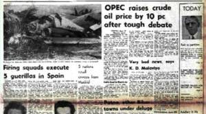September 28, Forty Years Ago: Oil Price Hiked