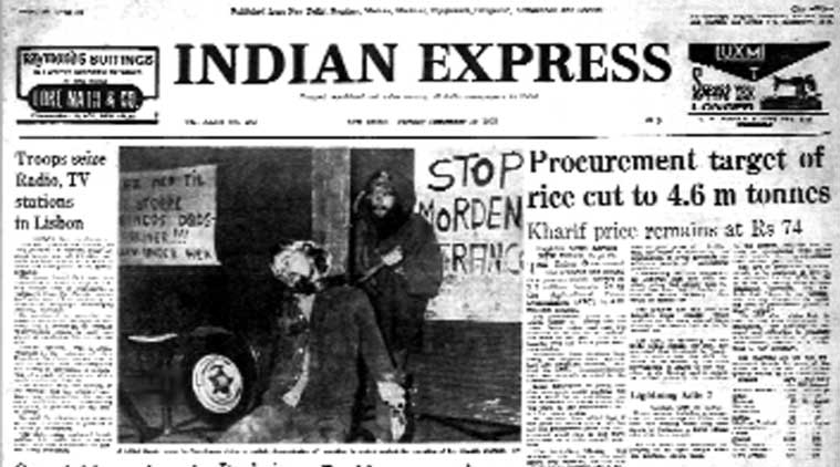 Indian Express, Indian Express front page, Indian Express paper