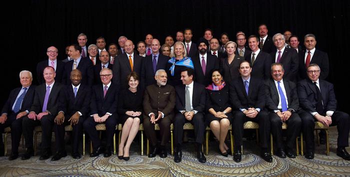 Narendra Modi, narendra modi news, modi meets ceos, modi fortune ceos, modi ceo meet, Marillyn A Hewson, Mike Burke, David A Granger, Michael Bloomberg, Indra Nooyi, modi in us, modi news, modi ceo meet, narendra modi in us