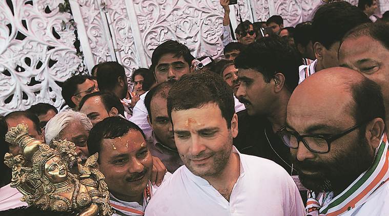 Congress Leader Rahul Gandhi at Congress Leaders meeting in Mathura on Monday. EXPRESS PHOTO BY PRAVEEN KHANNA 21 09 2015.