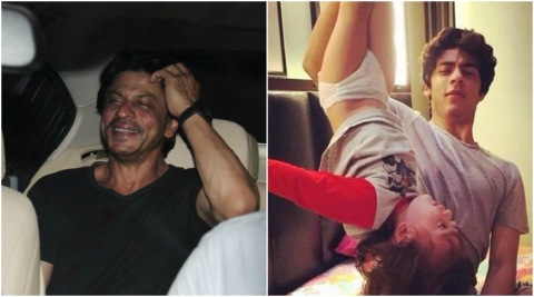 Shah Rukh Khan shares adorable picture of ‘upside down’ AbRam with elder brother Aryan