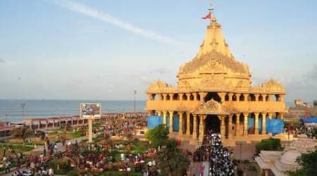 Somnath temple, somnath mandir, somnath temple function, sanskrit language, Shree Somnath Trust, PM Narendra Modi, indian express news