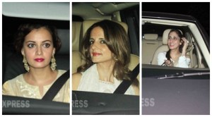 Daughters Sussanne, Farah, actress Dia Mirza at Sanjay Khan’s Eid party