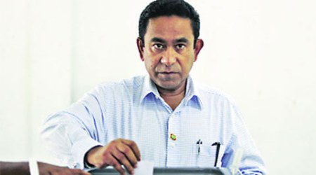 maldives, Mohammed Nasheed, Mohammed Nasheed in sri lanka, Mohammed Nasheed fly to sri lanka, maldive president, president abdullah yameen, UK asylum, manmohan singh, manmohan in maldives, india yameen, yameen india, change in maldive, indian express news, world news, india news