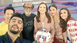 Indian Super League, Indian Super League 2, ISL, ISL 2, ISL Football, ISL opening ceremony, Amitabh Bachchan, Aishwarya rai, rajinikanth, arjun kapoor, alia bhatt, football photos, isl photos, football
