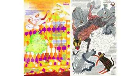 indian craft, exhibition, Jaya jaitly, Dastkari Haat Samiti, Race Course, Gond Art, Gond Art Race Course, Crafts Map of Madhya Pradesh, Talk