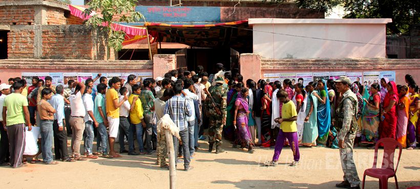 bihar elections, Bihar Polls, Bihar polls Phase 2, bihar elections 2015, bihar election 2015, bihar polls photos, Bihar Election Phase 2, Kaimur Election Photos, Rohtas Election Photos, Arwal Election Photos, Jehanabad Election Photos, Aurangabad Election Photos, Gaya Election Photos