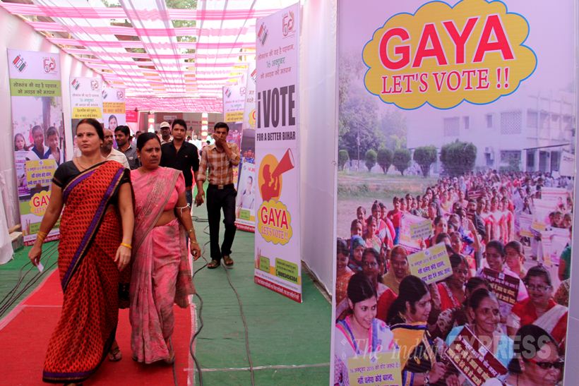 bihar elections, Bihar Polls, Bihar polls Phase 2, bihar elections 2015, bihar election 2015, bihar polls photos, Bihar Election Phase 2, Kaimur Election Photos, Rohtas Election Photos, Arwal Election Photos, Jehanabad Election Photos, Aurangabad Election Photos, Gaya Election Photos
