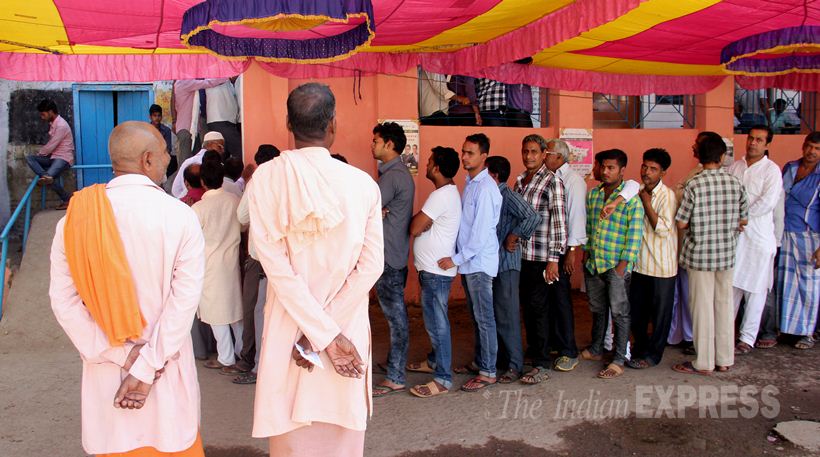 bihar elections, Bihar Polls, Bihar polls Phase 2, bihar elections 2015, bihar election 2015, bihar polls photos, Bihar Election Phase 2, Kaimur Election Photos, Rohtas Election Photos, Arwal Election Photos, Jehanabad Election Photos, Aurangabad Election Photos, Gaya Election Photos