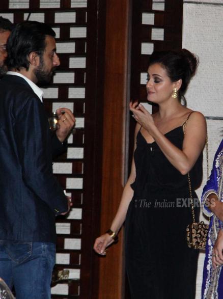 celebs at party at neeta ambani house (17) Dia Mirza, Sahil Sangha