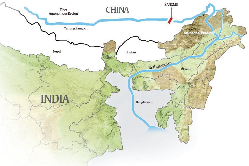 Image result for China dam sharing arunachal pradesh