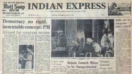 emergency, india emergency, indira gandhi, Commonwealth Parliamentary Conference, US nuclear test, india news, indian express