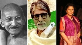 Gandhi Jayanti, #GandhiJayanti, Gandhi Jayanti 2015, Gandhi Jayanti Photos, Gandhi Jayanti pics, Mahatma Gandhi, M K Gandhi, mahatma gandhi birth anniversary, Amitabh Bachchan, Shabana Azmi, Anupam Kher, Shekhar Kapur, Vishal Dadlani, Anushka Sharma, Mandira Bedi, MAllika Sherawat, Shruti Haasan, Aftab Shivdasani, Sanjay Gupta