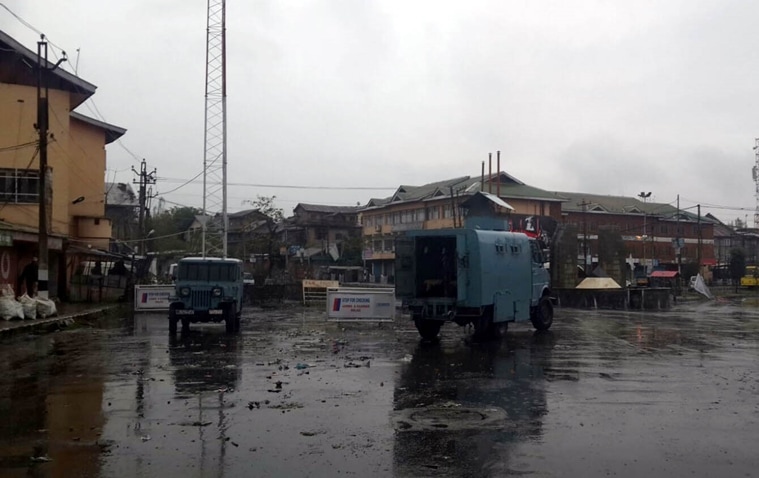 the J&K government has imposed curfew in several parts of the Valley. Express Photo/Shuaib Masoodi 