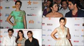 Katrina Kaif, Hrithik Roshan, Kangana Ranaut, Alia Bhatt, Sidharth Malhotra, Vidya Balan, Kalki Koechlin, Abhishek Bachchan, Irrfan Khan, Riteish Deshmukh, Ani Kapoor, Vidya Balan, Anil Kapoor, 17th Mumbai Film Festival, MAMI, Mumbai Film Festival photos, Mumbai Film Festival Gateway of India photos, MAMI red carpet photos