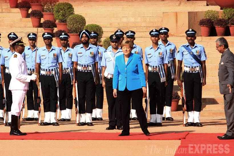 merkel, angela merkel, german chancellor, narendra modi, modi, modi merkel modi merkel meet, india germany talks, german chancellor in india, merkel in india, india news