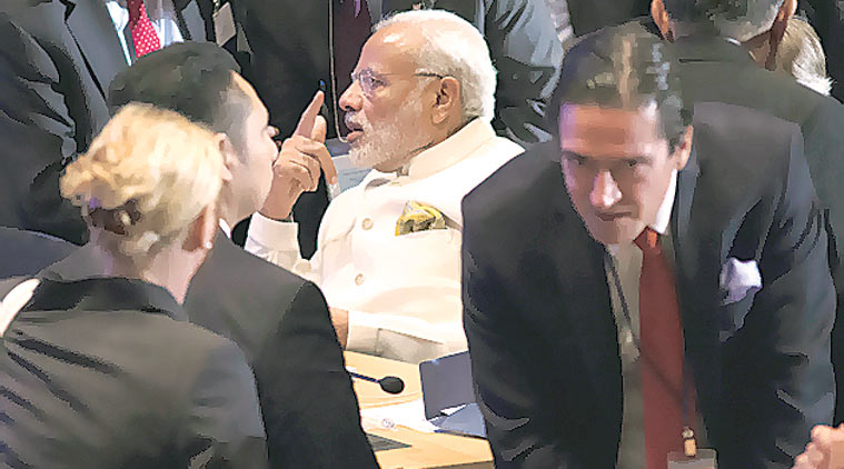 Modi at the UN peacekeeping summit in New York on September 28. Reuters