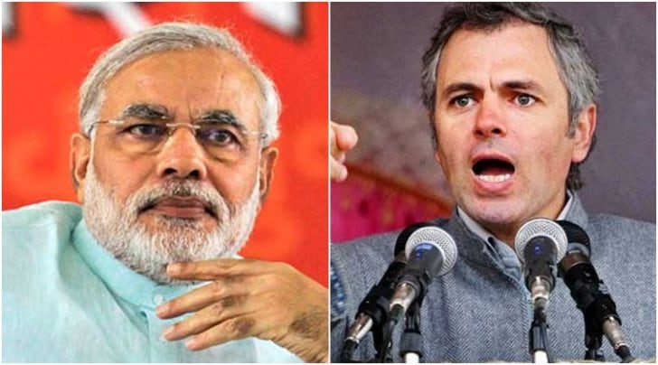 Prime Minister Narendra Modi (left) and former J&K CM Omar Abdullah (right)