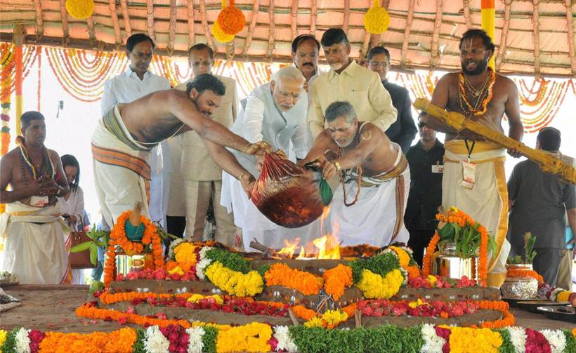 Narendra Modi, amaravati, andhra pradesh, modi, amaravati capital, chandrababu naidu, Venkaiah Naidu, Chandrashekar Rao, Narendra Modi in Amaravati, andhra capital, guntur, Modi in Andhra, andhra capital city, narendra modi, tdp, andhra new capital, andhra amaravati