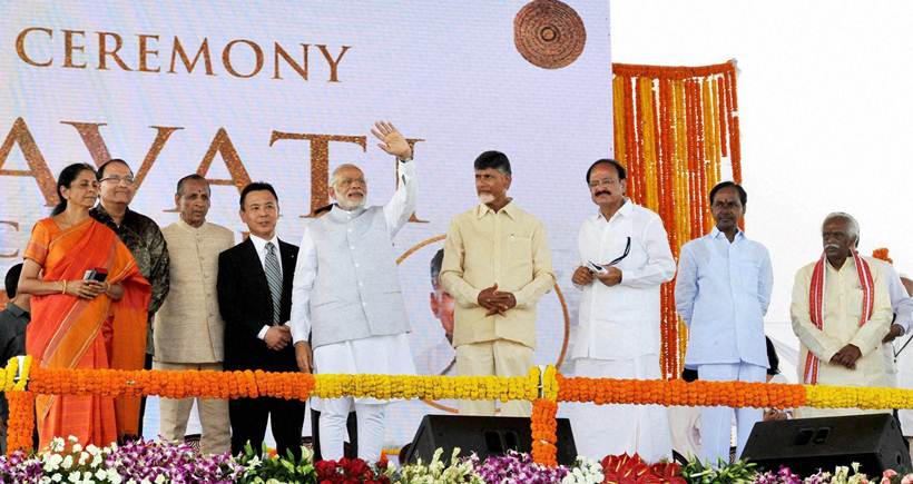 Narendra Modi, amaravati, andhra pradesh, modi, amaravati capital, chandrababu naidu, Venkaiah Naidu, Chandrashekar Rao, Narendra Modi in Amaravati, andhra capital, guntur, Modi in Andhra, andhra capital city, narendra modi, tdp, andhra new capital, andhra amaravati