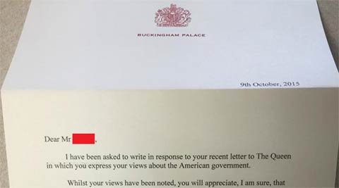 man writes to queen, us man writes to queen, queen writes to US man, US trending, trending news, world news, US elections, US election candidates, US candidates