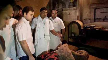 Rahul Gandhi, Dalit killings, Rahul visits Sunpedh village, Rahul Gandhi Sunpedh village, AAP, Congress,