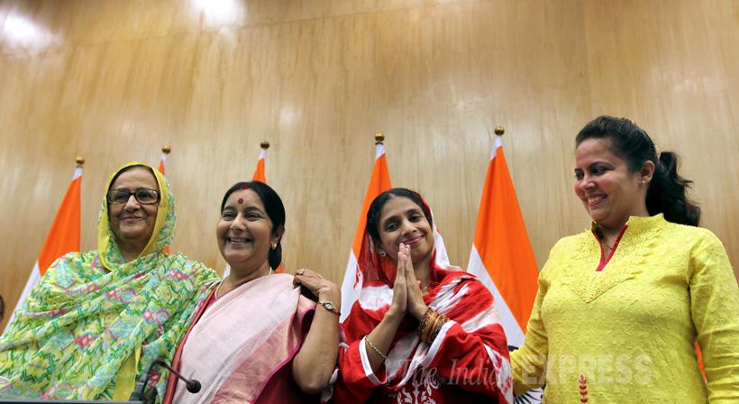 Geeta, Pakistan, India, Sushma Swaraj, Geeta Sushma Swaraj, Geeta News, Geeta Returns to india, Geeta Pakistan, Geeta Latest news, geeta in pakistan, Edhi Foundation, Indian Express